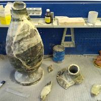Реставрация вазы из оникса